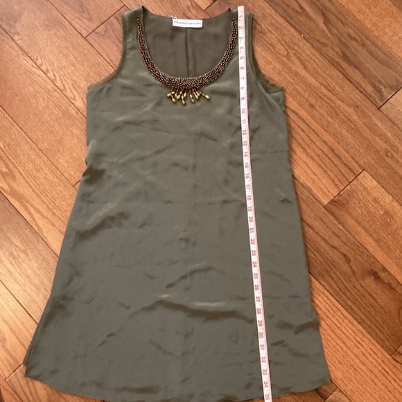 Maryan Mehlhorn dress 100% silk olive green dress size S - Picture 10 of 10